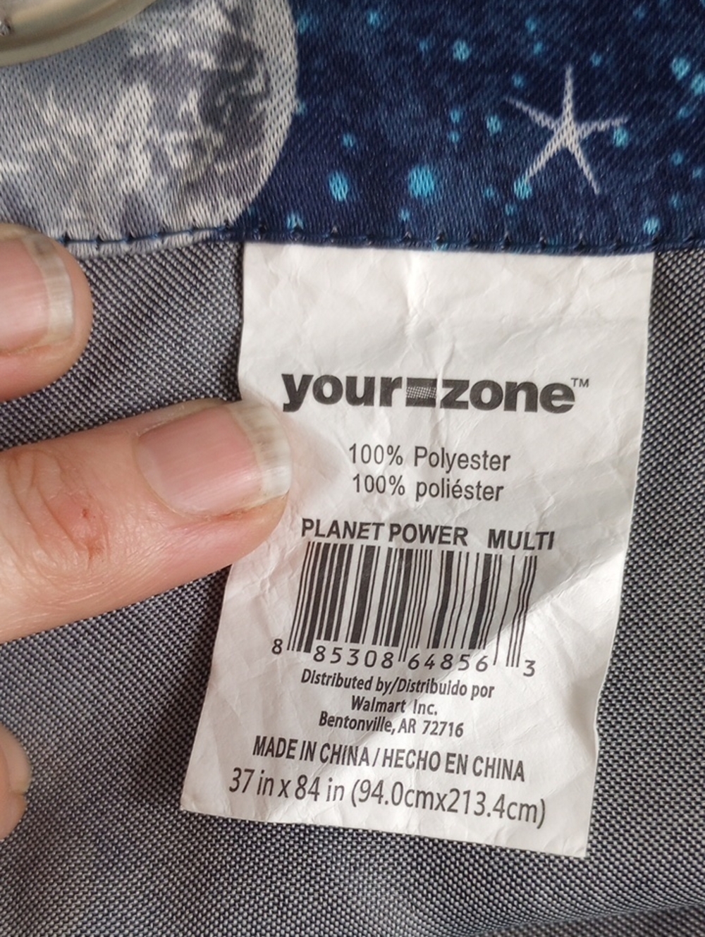 Your Zone 'Planet Power' Multi-Color Curtain Panel